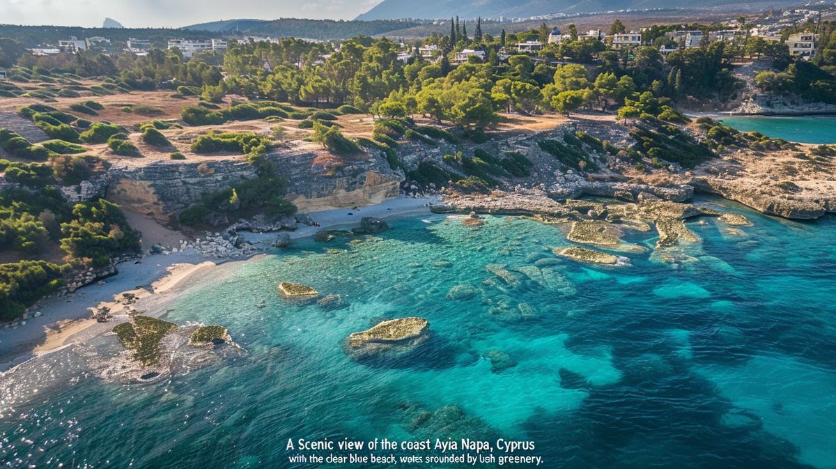 Playa idílica en Ayia Napa, Chipre, con arena dorada y aguas cristalinas