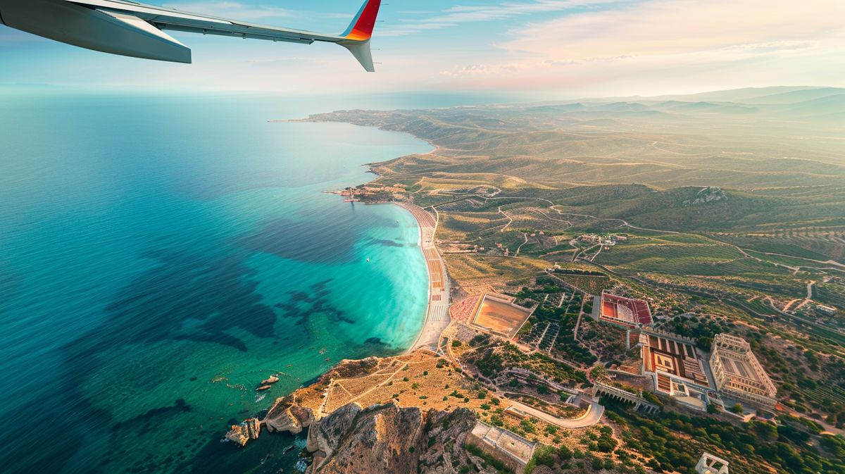 Vista aérea de la costa de Chipre, ideal para quienes planean viajar a Chipre desde España